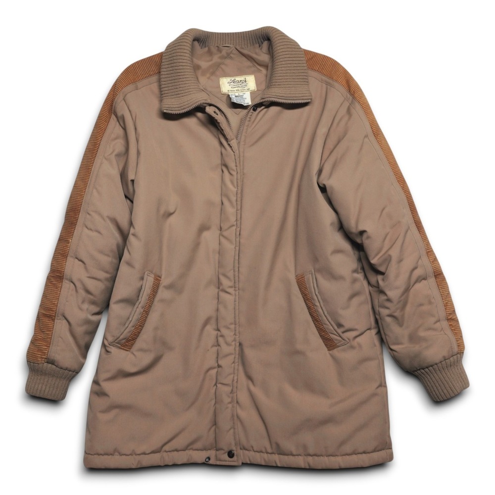 Vintage Learsi Tan Corduroy Accent‎ Puffer Jacket Size L